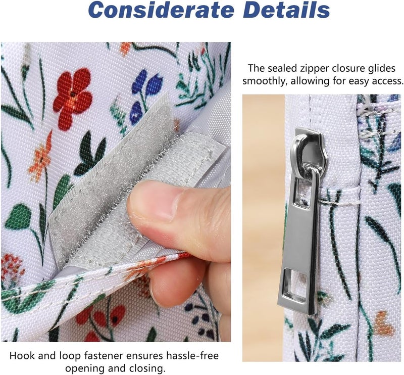 Dadanism 6-7 Inch Universal Padded Sleeve for 7" Colorsoft Signature Edition eReader 2024 and 6" eReader Book, Protective Sleeve Pouch Bag Carrying Case for Kobo E-Reader, Flowers - Image 5